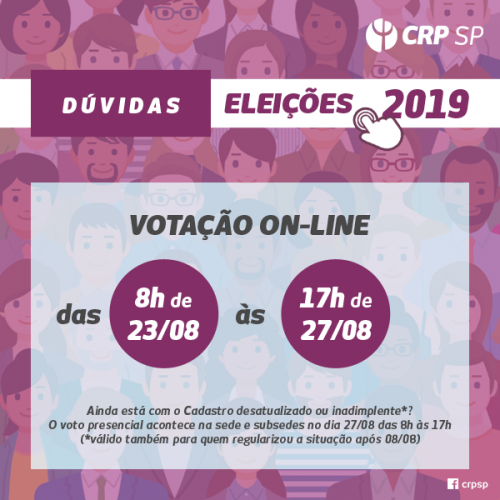 CRP SP esclarece dúvidas sobre as Eleições 2019