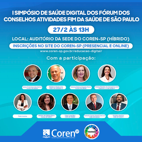 Fórum dos Conselhos realiza simpósio sobre saúde digital com participação do CRP SP