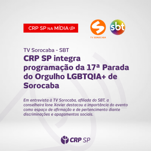 CRP SP dialoga com população em estande na 17ª Parada do Orgulho LGBTQIA+ de Sorocaba